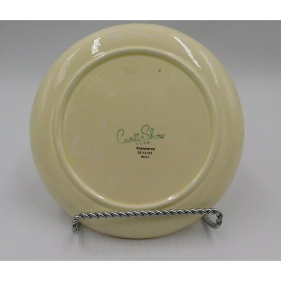 Vintage WS George Cavitt Shaw Gold Salad Plate Warranted 22 Karat Marked 120D - Picture 3 of 5